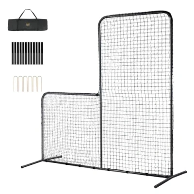 Afbeelding van VEVOR Net van slagen, Screen Baseball voor Batting Cage, uniseks, volwassenen, zwart, standaard