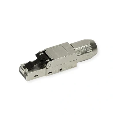 Afbeelding van ROLINE veldmonteerbare RJ 45 stekker cat. 6A (Class EA), STP, zilverkleurig 21.17.0325 Zilver (metallic) 1 stuk(s)