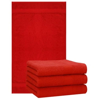 Afbeelding van Betz 4 stuks handdoeken premium 100% katoen kleur rood