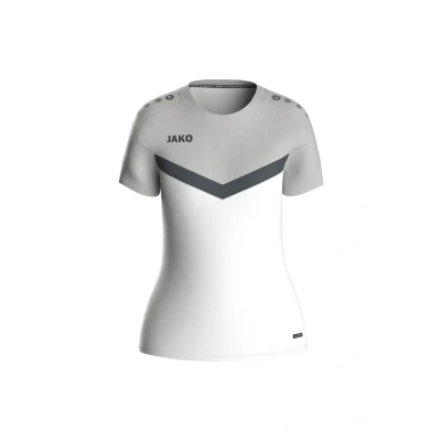 Afbeelding van JAKO T shirt Iconic wit/zachtgrijs/antra light 34 /