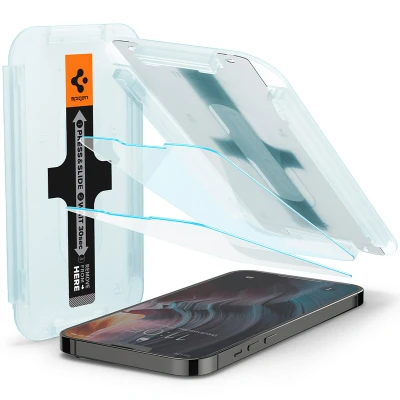 Afbeelding van 2 Pack Screenprotectors Apple iPhone 13 Pro Max: Spigen GLAStR Fit Duo + Applicator
