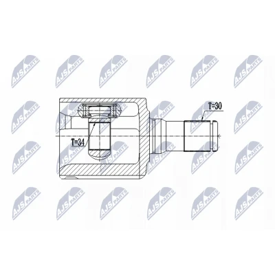Afbeelding van Homokineet reparatie set, aandrijfas NTY NPW CH 043