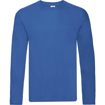 Afbeelding van Fruit Of The Loom Heren Originele T shirt Lange Mouwen (Royaal Blauw)