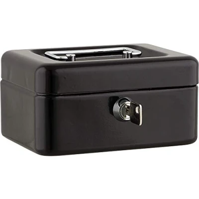 Afbeelding van NIEUW!! SAX geldcassette 15,2x11,5x8 cm, munteninzet, BLACK