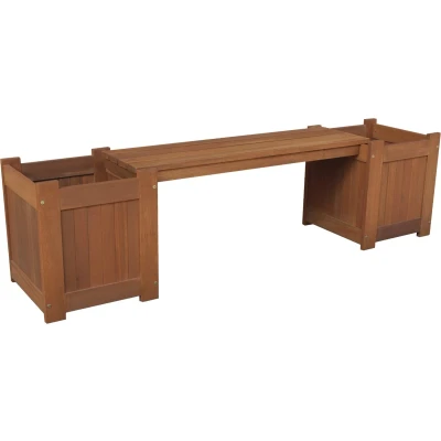 Afbeelding van Bloembakken met bank, lengte 175 cm, diepte 40 hoogte 46 cm