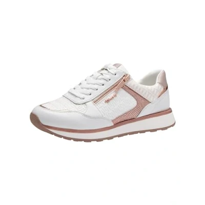 Afbeelding van Tamaris Sneakers laag, Dames, Maat: 40, Wht rose gold Leer en textiel