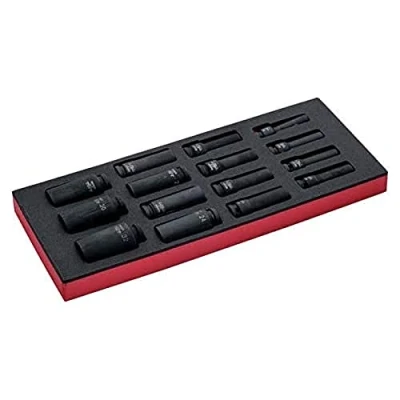 Afbeelding van Bahco Foaminlay Fit&amp;Go 1/3 met lange slagdoppen 1/2&quot; 15 delig FF1E2213