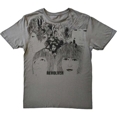 Afbeelding van The Beatles Revolver Heren T shirt S Grijs