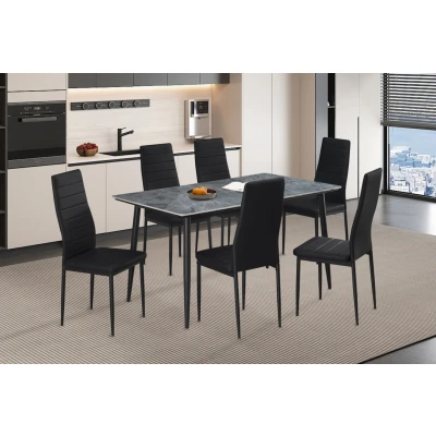 Afbeelding van Eettafel Kenzo 140 x 80 75 cm Grijs/Steen
