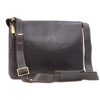 Afbeelding van Visconti Messenger/Koerierstas Bag Heren Leren Messenger/Koerierstas/Schoudertas compatible met laptop voor Business/Kantoor/Werk 18548 HARVARD Mokka