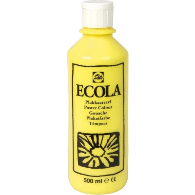 Afbeelding van Talens Ecola plakkaatverf flacon van 500 ml, citroengeel