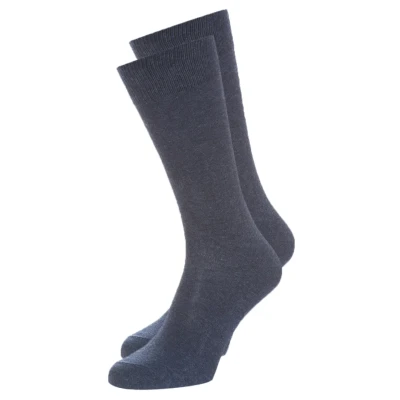 Afbeelding van Falke Swing 2PACK Business &amp; Casual Sokken Navyblue melange, Heren, Maat: 43 46, melange
