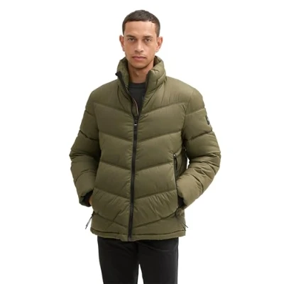 Afbeelding van TOM TAILOR Heren 1042207 jas, 11848 Jungle Soil Green, 3XL, Groen, 3XL