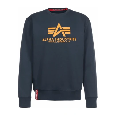 Afbeelding van Alpha Industries Sweater, Heren, Maat: XXL, New navy/wheat