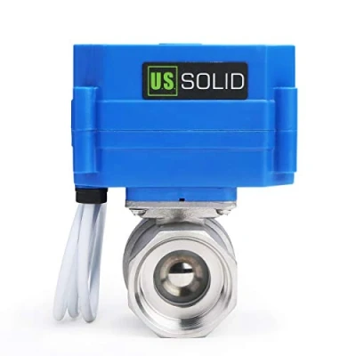 Afbeelding van U.S. Solid Motorkogelkraan, DN25, roestvrij staal, elektrische zoneventiel, 9 24 V AC/DC, 3 draden