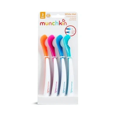 Afbeelding van Munchkin White Infant Safety Spoons, Multicoloured, Pack of 4