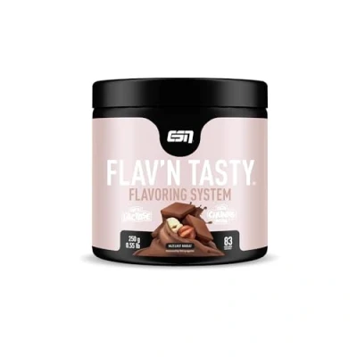 Afbeelding van ESN Designer Flavor Powder, Hazelnut Nougat, 250 g, 83 Porties Laag in Calorieën, Suikervervanger met Zoetstoffen voor Voedsel en Dranken, Perfect Kwark of Skyr