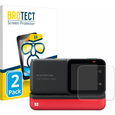 Afbeelding van BROTECT (2 Stuks) Schermbeschermer voor Insta360 One RS 4K Edition Screen Protector Transparant
