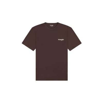 Afbeelding van Wrangler Vintage TEE Tshirt print, Heren, Maat: Medium, Mahogany