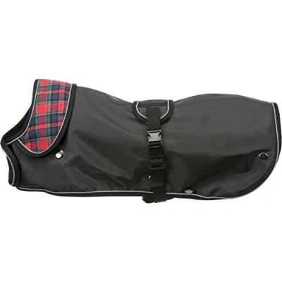 Afbeelding van Trixie Jas Hermy Zwart&amp;Rood Hondenkleding 43 cm