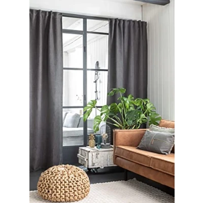 Afbeelding van Elbersdrucke Monza 17 gordijn met verborgen lussen, verduisterend, warmte isolerend, 255 x 140 cm, 201418, voor woonkamer, slaapkamer, keuken, hal, kinderkamer, energiebesparend