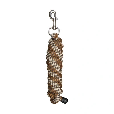 Afbeelding van Harry&#039;s Horse Halstertouw mounty, zilverkleurige muskaton, 2M One Size Bruin Beige