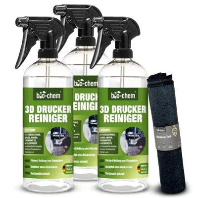 Afbeelding van 3D printerreiniger, 3 x 750 ml spray voor alle printers, pc onderdelen en andere elektrische apparaten, milieuvriendelijke printbedreiniger met hoge oploskracht, geurneutraal vrij van