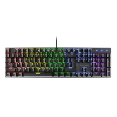 Afbeelding van Mars Gaming MK422 Zwart, Mechanisch Toetsenbord RGB, Antighosting, Mechanische Switch Rood, US Taal