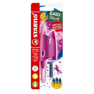Afbeelding van Ergonomische Vulpen STABILO EASYbirdy Linkshandig 3D DreamWorld Special Edition Roze