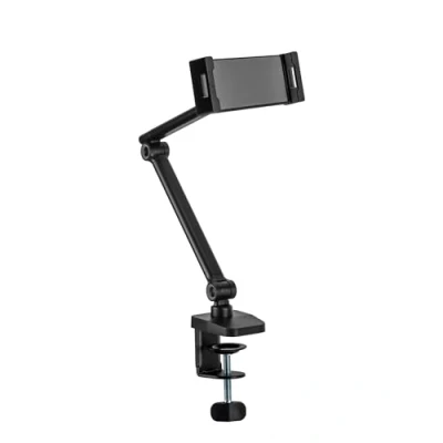 Afbeelding van InLine Tablethouder met tafelklem, tweedelige arm, in hoogte verstelbaar, universeel, tot 12,9 inch, voor iPad Pro, Air, Mini, Samsung Tab, Huawei en andere, zwart, 55721S