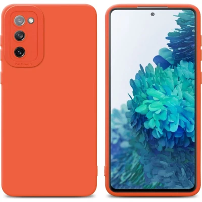 Afbeelding van Cadorabo Hoesje geschikt voor Samsung Galaxy S20 FE in Fluid ORANJE Beschermhoes gemaakt van flexibel TPU silicone Cover Case