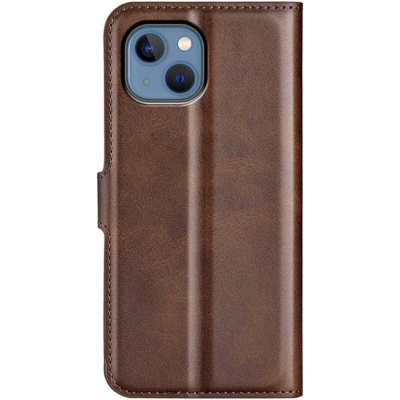 Afbeelding van Casecentive Leren Wallet case met sluiting iPhone 14 Plus donkerbruin
