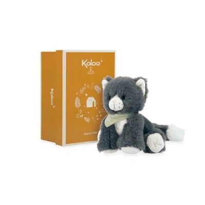 Afbeelding van KALOO Les Amis Knuffel Baby Chamallow de kat 13 cm Zeer zacht materiaal Geschenkdoos Vanaf geboorte, K970004