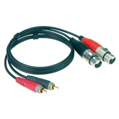 Afbeelding van Klotz AT CF0300 verloopkabel 2x RCA XLR 3p female 3 meter