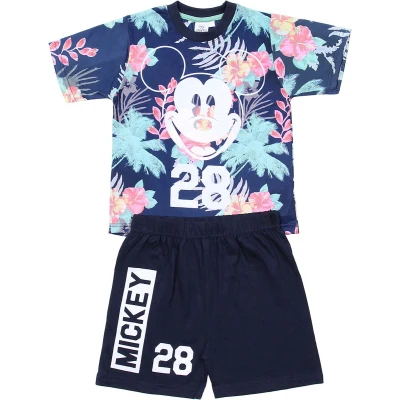 Afbeelding van Zwart blauwe, korte tweedelige pyjama Mickey Mouse Disney