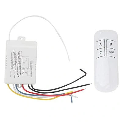 Afbeelding van Afstandsbediening Schakelaar (3 Manieren AAN/OFF 220V) Digitale Draadloze Wandlamp Ontvanger Zender Muur Afstandsbediening+Ontvanger voor Lichten