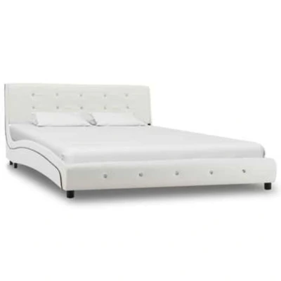 Afbeelding van Bedframe kunstleer wit 140x200 cm