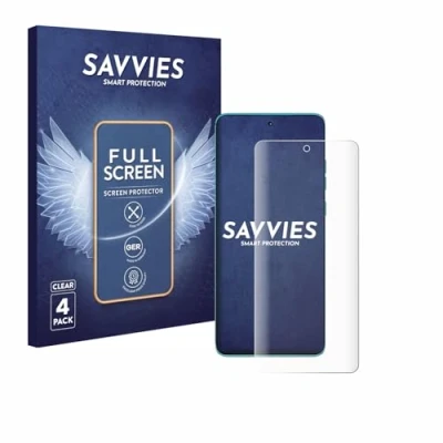 Afbeelding van Savvies Screenprotector voor Motorola Edge 60 Folie Beschermfolie transparant volledig dekking (4 Stuks)