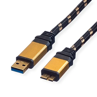 Afbeelding van USB Micro A Kabel 2 meter USB3.0 SuperSpeed Roline