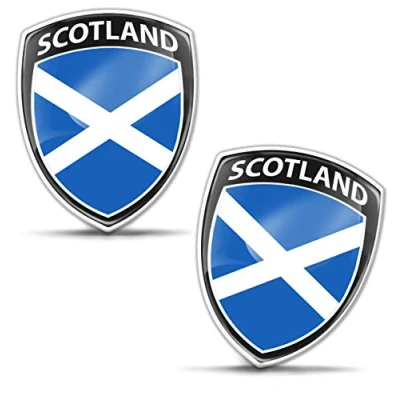 Afbeelding van Biomar Labs® 2 x sticker 3D gel siliconen badge stickers auto motorfiets fiets raam deur PC mobiele telefoon tablet laptop Schotland vlag F 152