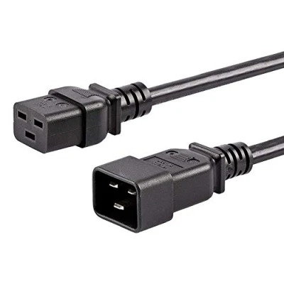 Afbeelding van PremiumCord kpsa015 Koelapparaatverlenging 1, 5 m, verlengkabel IEC 320, stekkerdoos, IEC320C19aufC20, stroomkabel voor 230V16A, kleurzwart
