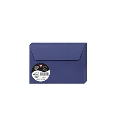 Afbeelding van Clairefontaine Ref 5646C Stuifmeel zelfklevende enveloppen (Pack van 20) C6 formaat, 120gsm papier, printercompatibel, zuurvrij, strip voor gemakkelijke afdichting Nachtblauw