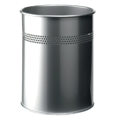 Afbeelding van Papierbak Durable 3300 23 15liter 30mm perforatie zilver