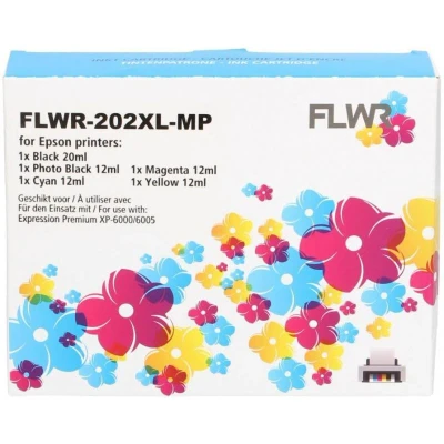Afbeelding van FLWR Epson 202XL Multipack zwart en kleur cartridge