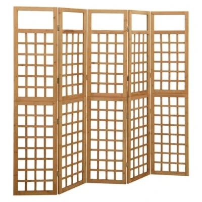Afbeelding van vidaXL Kamerscherm/trellis met 5 panelen 201,5x180 cm vurenhout
