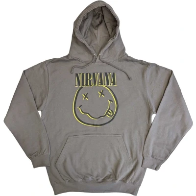 Afbeelding van Nirvana Inverse Happy Face Hoodie/trui XL Grijs