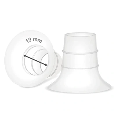 Afbeelding van Maymom flensinzetstuk 19 mm, compatibel met Elvie Single/Double Electric, Stride Cup (24 mm), Medele PersonalFit Flex shield, geen originele reservepomponderdelen