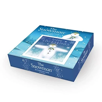 Afbeelding van Danilo Promoties, Multi, SMXB2 Officiële The Snowman &amp; Snowdog Box Kerstkaarten, 20 Kaarten/4 Ontwerpen