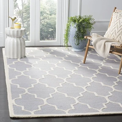 Afbeelding van Safavieh Ava Textured Area Rug, gestructureerd tapijt, 121 x 182 cm, zilver/ivoor