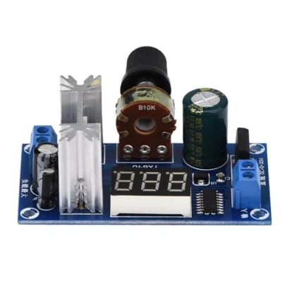 Afbeelding van LM317 vermogensregelaar instelbare spanningsregelaar digitale spanningsweergave voedingskaart lineaire regelaar